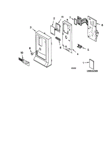 Control Panel parts for Kenmore Microwave 665.69649990 (66569649990, 665 69649990) from AppliancePartsPros.com