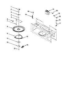 Magnetron And Turntable parts for Kenmore Microwave 665.69682990 (66569682990, 665 69682990) from AppliancePartsPros.com