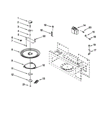 Magnetron And Turntable parts for Kenmore Microwave 665.69687992 (66569687992, 665 69687992) from AppliancePartsPros.com