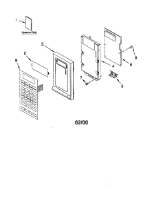 Control Panel parts for Kenmore Microwave 665.69687992 (66569687992, 665 69687992) from AppliancePartsPros.com
