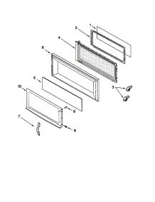 Door parts for Kenmore Microwave 665.69689990 (66569689990, 665 69689990) from AppliancePartsPros.com