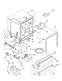 Tub Assembly Parts parts for Kenmore Dishwasher 665.74362K2 (66574362K2, 665 74362K2) from AppliancePartsPros.com