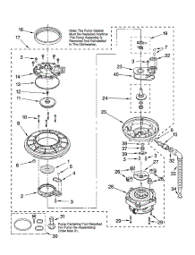 Pump And Motor Parts parts for Kenmore Dishwasher 665.74363400 (66574363400, 665 74363400) from AppliancePartsPros.com