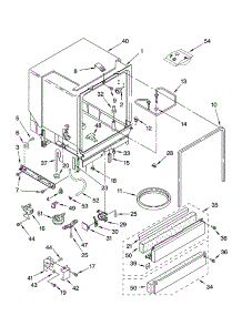 Tub Assembly Parts parts for Kenmore Dishwasher 665.74363400 (66574363400, 665 74363400) from AppliancePartsPros.com