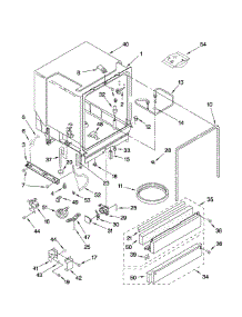 Tub Assembly Parts parts for Kenmore Dishwasher 665.74364K1 (66574364K1, 665 74364K1) from AppliancePartsPros.com