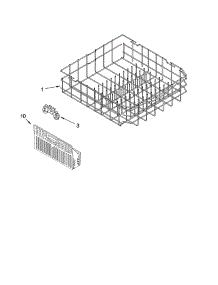 Lower Rack Parts, Optional Parts (Not Included) parts for Kenmore Dishwasher 665.743823 (665743823, 665 743823) from AppliancePartsPros.com