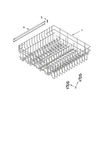 Upper Rack And Track Parts parts for Kenmore Dishwasher 665.743893 (665743893, 665 743893) from AppliancePartsPros.com