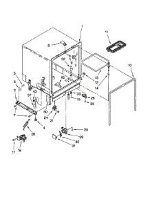 Tub Assembly Parts parts for Kenmore Dishwasher 665.744120 (665744120, 665 744120) from AppliancePartsPros.com