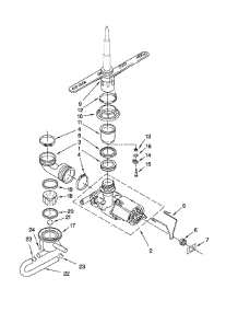 Pump And Spray Arm Parts parts for Kenmore Dishwasher 665.744120 (665744120, 665 744120) from AppliancePartsPros.com