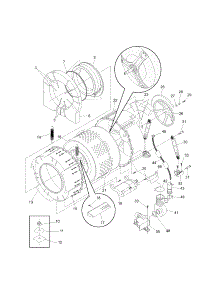 Tub / Motor parts for Kenmore Washer 417.24182300 (41724182300, 417 24182300) from AppliancePartsPros.com