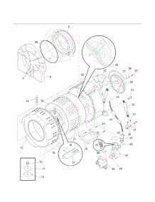 Motor / Tub parts for Kenmore Washer 417.27182703 (41727182703, 417 27182703) from AppliancePartsPros.com