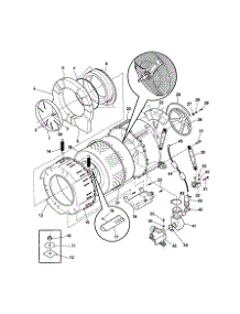 Drums parts for Kenmore Washer 417.29042991 (41729042991, 417 29042991) from AppliancePartsPros.com