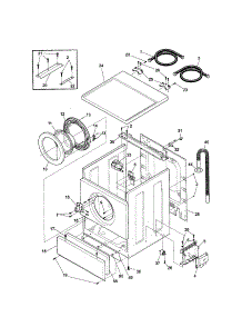 Panels / Hoses parts for Kenmore Washer 417.29042992 (41729042992, 417 29042992) from AppliancePartsPros.com