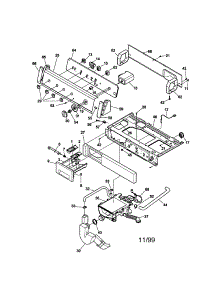 Control Panel parts for Kenmore Washer 417.29052991 (41729052991, 417 29052991) from AppliancePartsPros.com