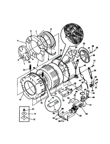Tub And Motor parts for Kenmore Washer 417.39012890 (41739012890, 417 39012890) from AppliancePartsPros.com