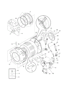 Motor / Tub parts for Kenmore Washer 417.40412700 (41740412700, 417 40412700) from AppliancePartsPros.com
