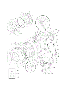 Motor / Tub parts for Kenmore Washer 417.40412701 (41740412701, 417 40412701) from AppliancePartsPros.com