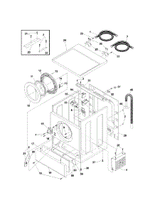 Cabinet parts for Kenmore Washer 417.42142100 (41742142100, 417 42142100) from AppliancePartsPros.com