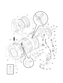 Motor / Tub parts for Kenmore Washer 417.44042400 (41744042400, 417 44042400) from AppliancePartsPros.com