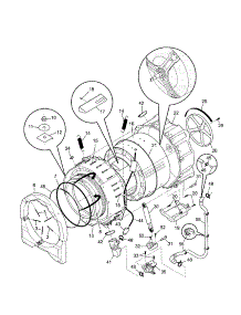Motor / Tub parts for Kenmore Washer 417.44052500 (41744052500, 417 44052500) from AppliancePartsPros.com