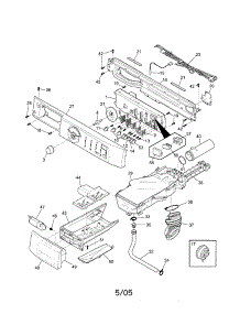Control Panel parts for Kenmore Washer 417.44082500 (41744082500, 417 44082500) from AppliancePartsPros.com
