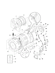 Tub / Motor parts for Kenmore Washer 417.44102300 (41744102300, 417 44102300) from AppliancePartsPros.com
