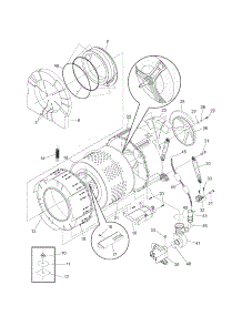 Motor / Tub parts for Kenmore Washer 417.44102301 (41744102301, 417 44102301) from AppliancePartsPros.com