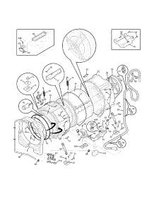 Motor / Tub parts for Kenmore Washer 417.44132000 (41744132000, 417 44132000) from AppliancePartsPros.com