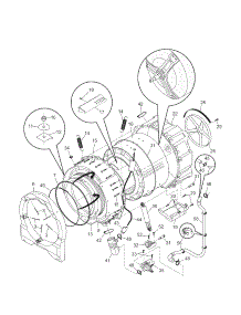 Motor / Tub parts for Kenmore Washer 417.44252501 (41744252501, 417 44252501) from AppliancePartsPros.com