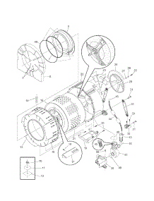 Motor / Tub parts for Kenmore Washer 417.47102700 (41747102700, 417 47102700) from AppliancePartsPros.com