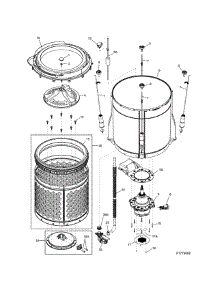 Motor / Tub parts for Kenmore Washer Dryer Combo 417.61712510 (41761712510, 417 61712510) from AppliancePartsPros.com