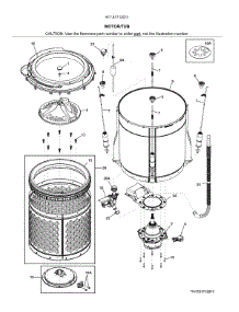 Motor / Tub parts for Kenmore Washer Dryer Combo 417.61712511 (41761712511, 417 61712511) from AppliancePartsPros.com