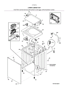 Lower Cabinet / Top parts for Kenmore Laundry Center 417.61722511 (41761722511, 417 61722511) from AppliancePartsPros.com