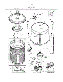 Motor / Tub parts for Kenmore Washer Dryer Combo 417.61733810 (41761733810, 417 61733810) from AppliancePartsPros.com