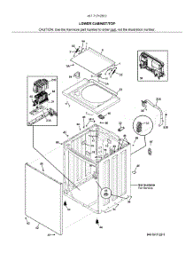 Lower Cabinet / Top parts for Kenmore Laundry Center 417.71712512 (41771712512, 417 71712512) from AppliancePartsPros.com