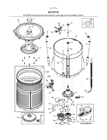 Motor / Tub parts for Kenmore Washer Dryer Combo 417.71732810 (41771732810, 417 71732810) from AppliancePartsPros.com