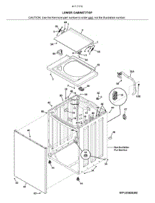 Lower Cabinet / Top parts for Kenmore Laundry Center 417.71732811 (41771732811, 417 71732811) from AppliancePartsPros.com