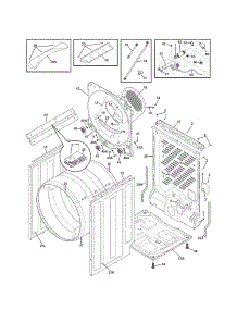 Cabinet / Drum parts for Kenmore Dryer 417.81100000 (41781100000, 417 81100000) from AppliancePartsPros.com