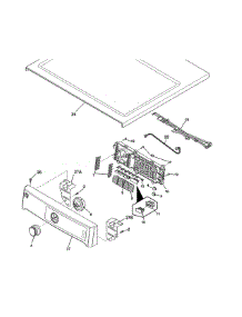 Controls / Top Panel parts for Kenmore Dryer 417.81102003 (41781102003, 417 81102003) from AppliancePartsPros.com