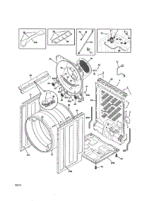 Cabinet / Drum parts for Kenmore Dryer 417.81102003 (41781102003, 417 81102003) from AppliancePartsPros.com