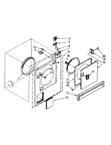 Front Panel And Door Parts parts for Kenmore Dryer 110.87379120 (11087379120, 110 87379120) from AppliancePartsPros.com