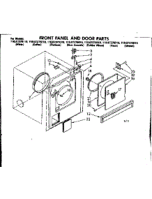 Front Panel And Door Parts parts for Sears Dryer 11087379310 from AppliancePartsPros.com