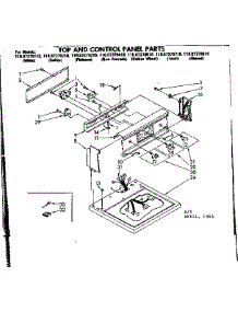 Top And Control Panel Parts parts for Sears Dryer 11087379610 from AppliancePartsPros.com