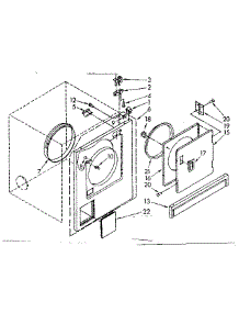 Front Panel And Door Parts parts for Kenmore Dryer 110.87379830 (11087379830, 110 87379830) from AppliancePartsPros.com