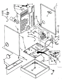 Cabinet And Motor Parts parts for Kenmore Dryer 110.87379830 (11087379830, 110 87379830) from AppliancePartsPros.com