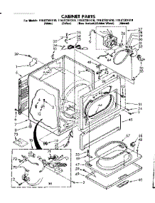 Cabinet Parts parts for Sears Dryer 11087381210 from AppliancePartsPros.com