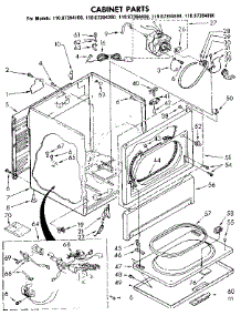 Cabinet Parts parts for Sears Dryer 11087394600 from AppliancePartsPros.com
