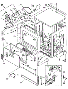 Upper Cabinet And Front Panel parts for Kenmore Dryer 110.87402110 (11087402110, 110 87402110) from AppliancePartsPros.com