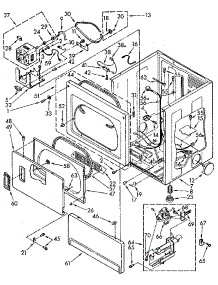 Lower Cabinet & Front Panel parts for Kenmore Dryer 110.87402810 (11087402810, 110 87402810) from AppliancePartsPros.com