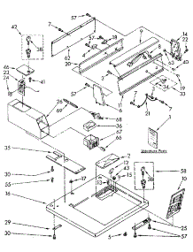 Top And Console Parts parts for Kenmore Dryer 110.87405110 (11087405110, 110 87405110) from AppliancePartsPros.com